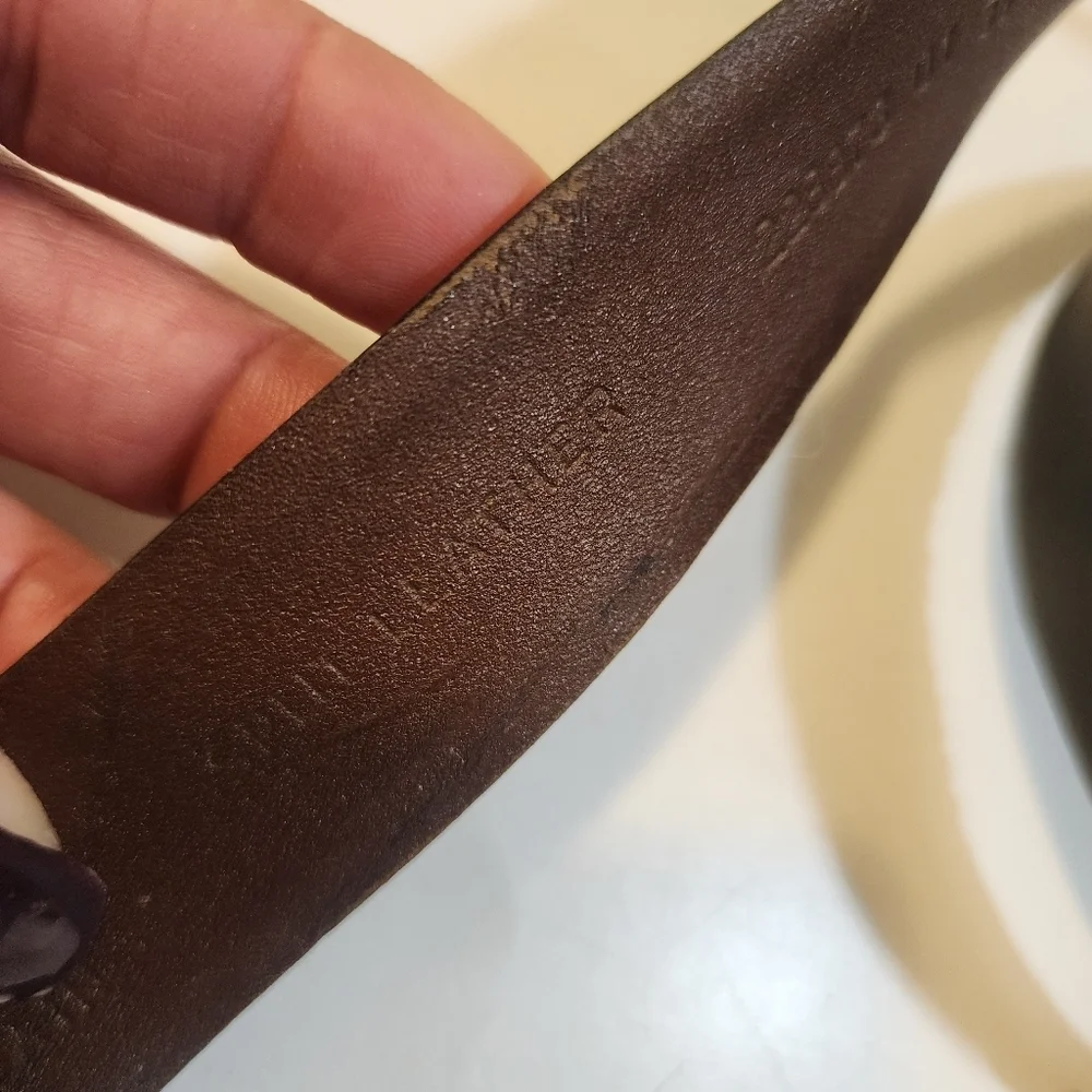 Christian Dior Vintage Men's Black Leather Belt Size 38